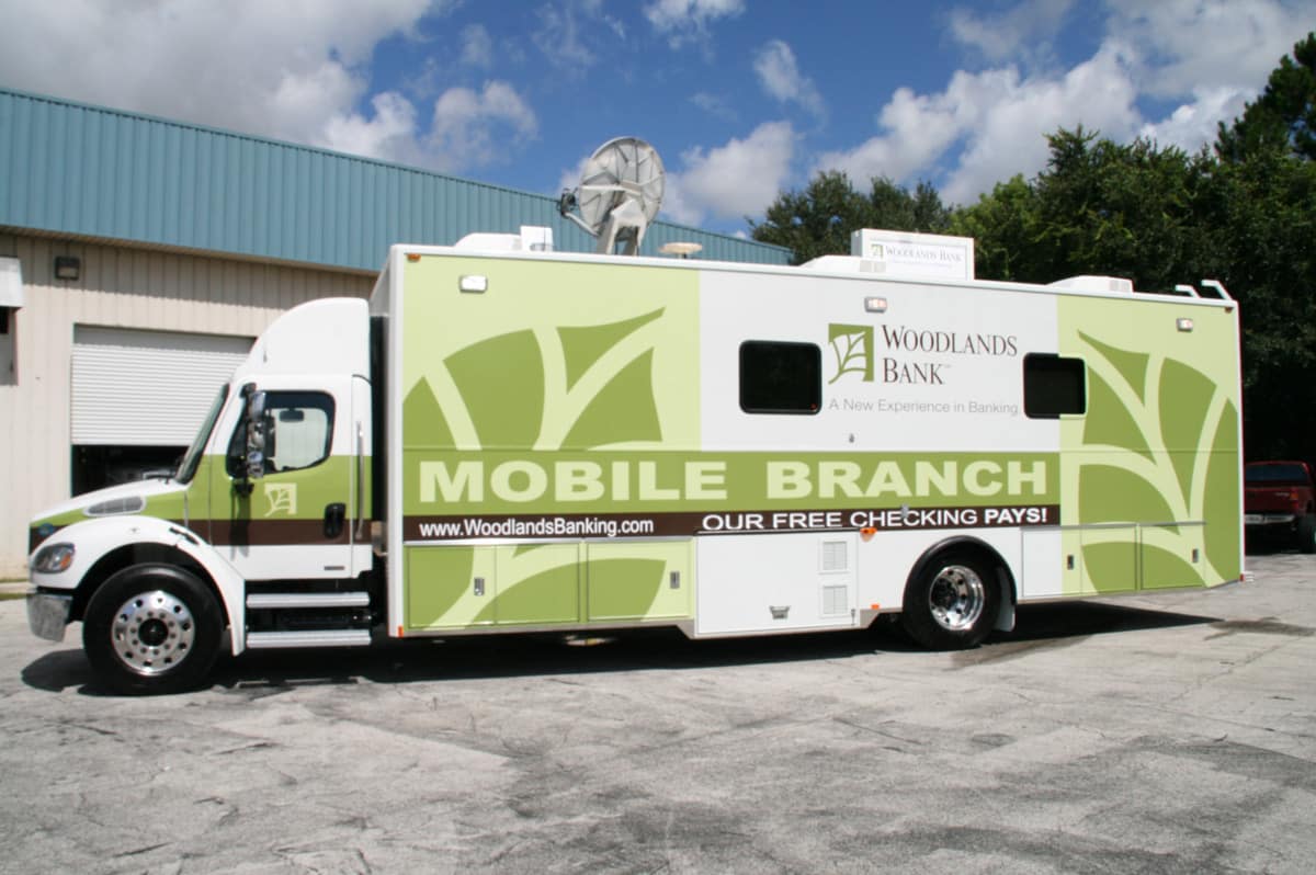 Woodlands Bank Banking Center Mobile Command Vehicles Homeland